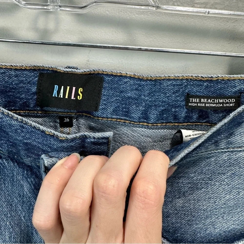 Rails Beachwood High‎ Rise Bermuda Shorts in Lake
